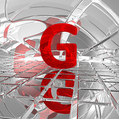 Image showing g in futuristic space