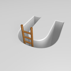Image showing letter u and ladder