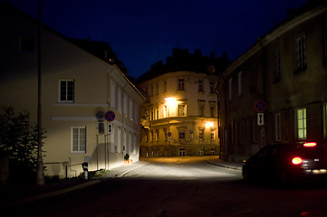 Image showing Vilnius street at night