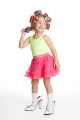 Image showing Little fashion-conscious giirl