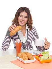 Image showing Tasteful continental breakfast