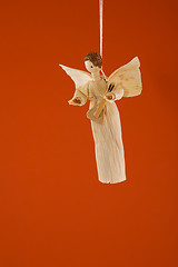 Image showing Straw christmas angel