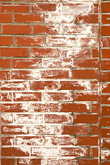 Image showing vintage red brick wall