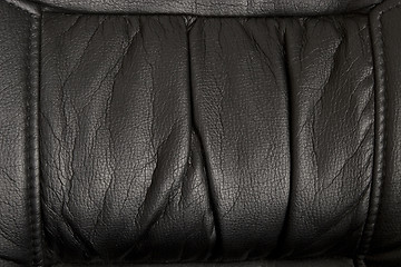 Image showing black natural leather 