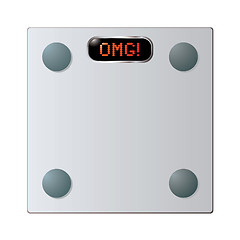 Image showing Glass bathroom scales