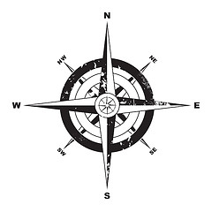 Image showing Grunge compass