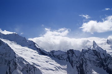 Image showing Mountains in cloud