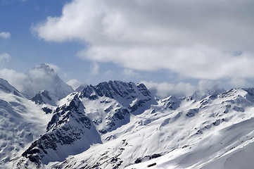 Image showing Caucasus Mountains. Dombay. Sulahat