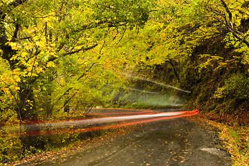 Image showing Car moving fast