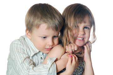 Image showing children friends couple isolated