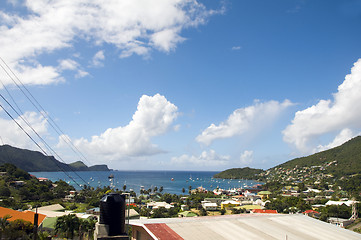 Image showing panoramic view Port Elizabeth harbor Bequia St. Vincent and the 