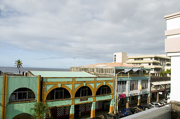 Image showing Kingstown St. Vincent roof top view of harbor Caribbean sea