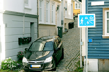 Image showing Small street inthe Bergen