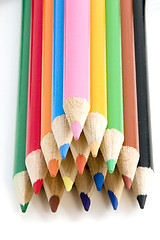 Image showing Coloring Pencils in Pyramid - All in Focus