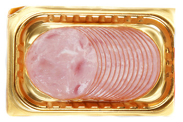 Image showing Meat in golden packing