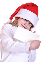 Image showing Santa child with a banner