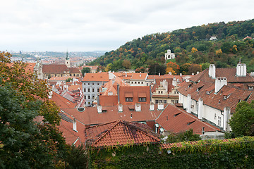 Image showing Tile roofs of the Prague