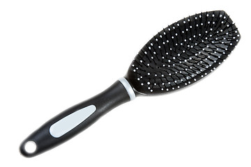 Image showing Black massage plastic comb