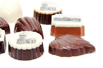 Image showing Chocolate sweetmeats with type of the Prague