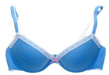 Image showing Blue lacy feminine bra