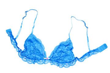 Image showing Blue lacy feminine bra