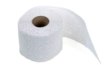 Image showing Perforated toilet paper in roll