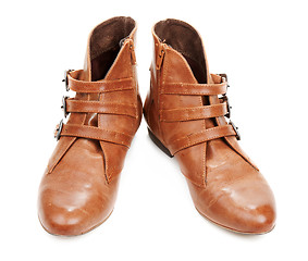 Image showing Brown feminine loafers