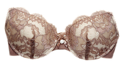 Image showing Brown bra without lace