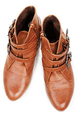 Image showing Brown feminine loafers