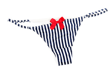 Image showing Striped blue feminine panties