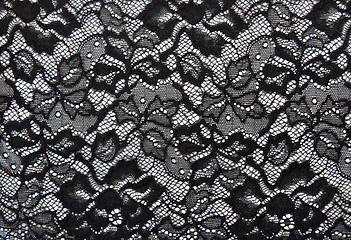 Image showing Background from black lace