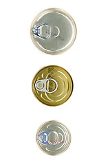 Image showing Three tins of the bank