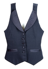 Image showing Black vest with button