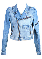 Image showing Jeans jacket in zipper