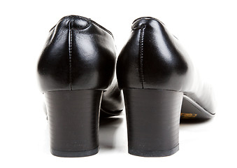 Image showing Black feminine varnished loafers