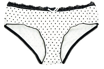 Image showing Light feminine panties with black point