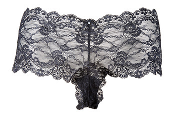 Image showing Black feminine panties from lace