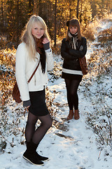 Image showing Two beautiful young girls