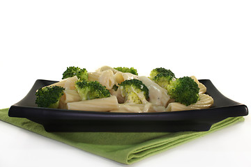 Image showing Tortiglione with broccoli cheese sauce
