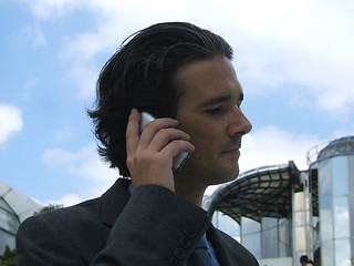 Image showing Man with a cell phone