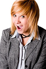 Image showing happy young businesswoman