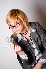 Image showing businesswoman with money