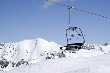 Image showing Chair-lift, close-up