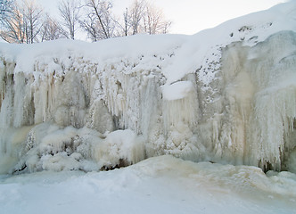 Image showing Frozen waterfall