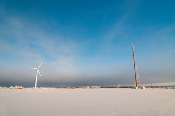 Image showing Windmill and blue sky