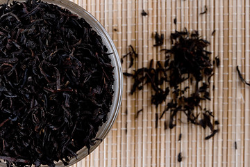 Image showing high quality black tea in glass 