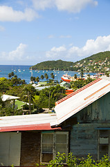 Image showing panoramic view Port Elizabeth harbor Bequia St. Vincent and the 