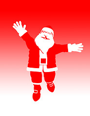 Image showing Toon Santa Jumping