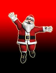 Image showing Jumping Santa