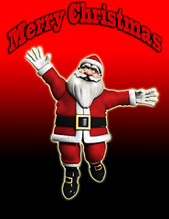 Image showing Jumping Santa